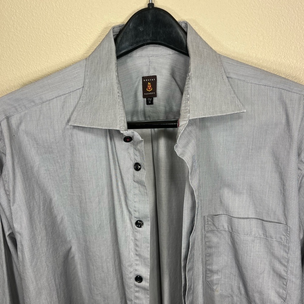 Robert Talbott Light Gray Casual Button Down Shirt - image 2